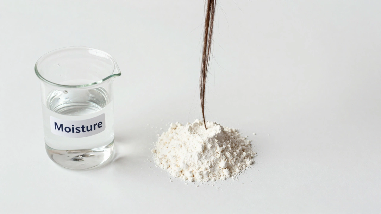 Visual representation of protein and moisture balance for hair repair