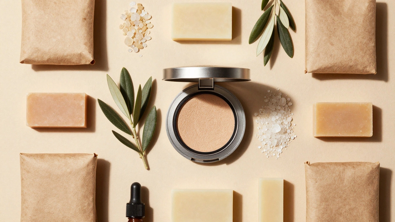 Sustainable refillable makeup compact with natural ingredients